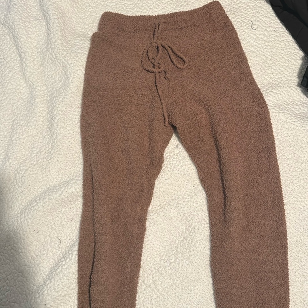 Fuzzy ankle pants